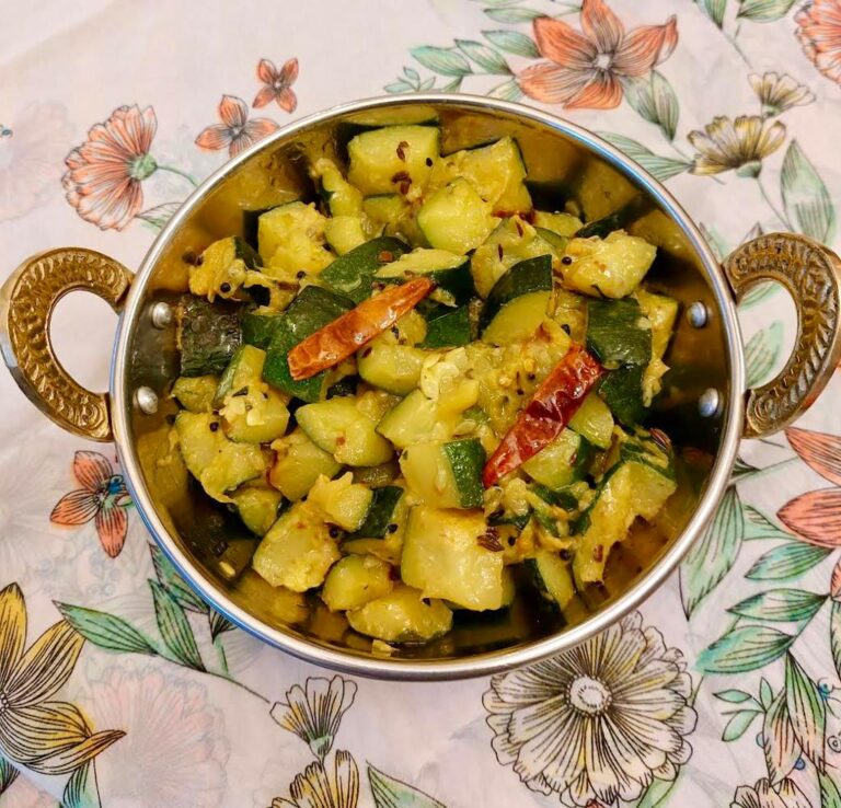 Tori Panch Pooran Sabzi Five Seed Zucchini Vegetable The Indian Foodie